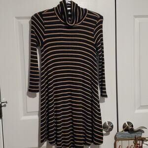 American Eagle Womens Soft & Sexy Ribbed Turtleneck Dress Size M
